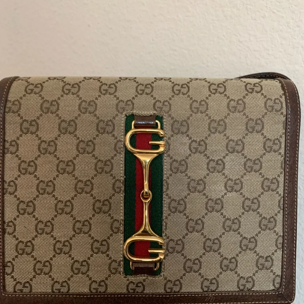 Rare !!! 🔥🔥 Gucci Horsebit Monogram GG shoulder bag - Picture 5 of 15